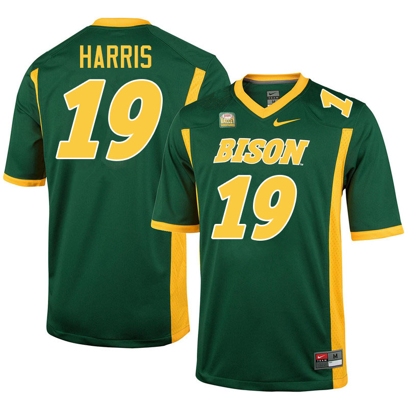 North Dakota State Bison #19 Chris Harris College Football Jerseys Stitched-Green